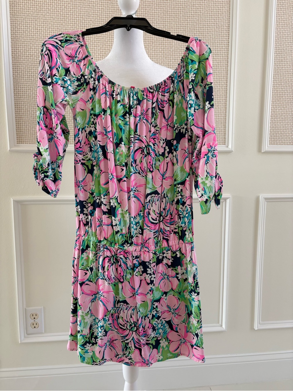 Lily Pulitzer Lana Skort Romper vibrant ‘pink blossom try zest’ print. EUC - Picture 2 of 4